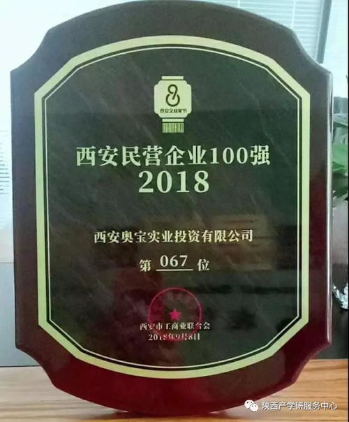奥宝实业荣登西安民营企业百强榜 化工产品销售领域的卓越风采